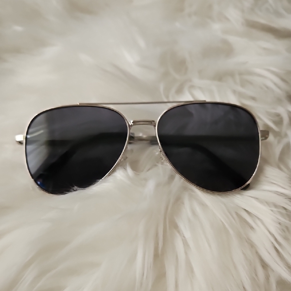 Othr Black and Silver Aviator Sunglasses